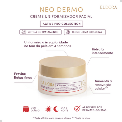 CREME HIDRANTE FACIAL UNIFORMIZADOR NEO DERMO 50G