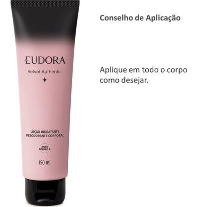 Loção Hidratante Desodorante Corporal Eudora Velvet Authentic 150ml
