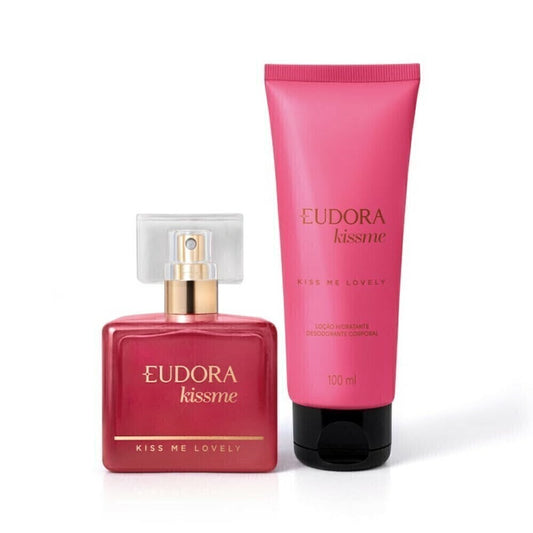 KIT KISS ME LOVELY: COLÔNIA + LOÇÃO HIDRATANTE CORPORAL