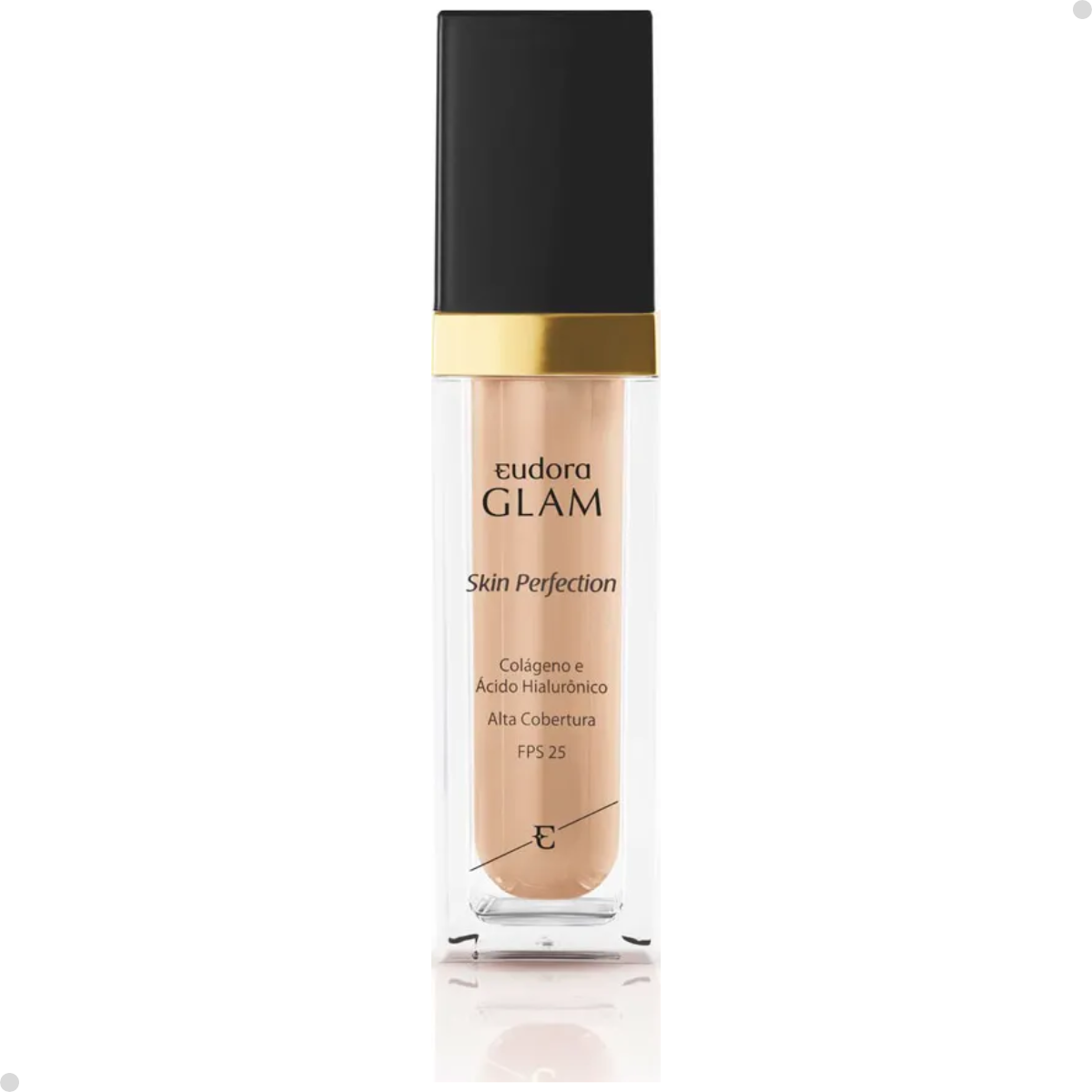 BASE LÍQUIDA GLAM SKIN PERFECTION COR 00 + ESPONJA NINNA