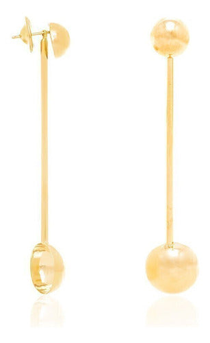 ROMMANE BRINCO EAR JACKET FOLHEADO A OURO