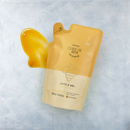 REFIL LOÇÃO HIDRATANTE DESODORANTE CORPORAL CUIDE-SE BEM LEITE E MEL 400ML