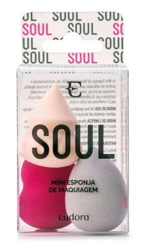 KIT MINI ESPONJAS DE MAQUIAGEM EUDORA SOUL