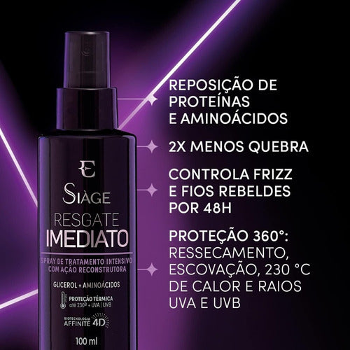EUDORA SPRAY CAPILAR SIÀGE RESGATE IMEDIATO 100ML V. ANTIGA