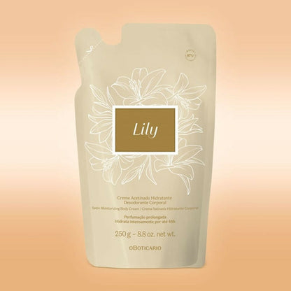 REFIL CREME ACETINADO DESODORANTE HIDRATANTE CORPORAL LILY 250G