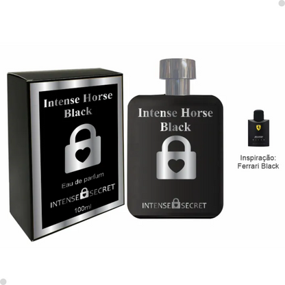 COLONIA MASCULINA 100ML INTENSE SECRET HORSE BLACK ( FERRARI BLACK)