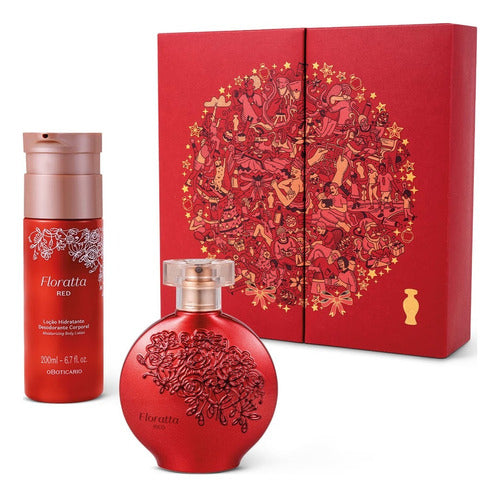KIT PRESENTE NATAL FLORATTA RED (2 ITENS)