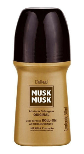 DESODORANTE ANTITRANSPIRANTE ROLL-ON MUSK 50ML DELIKAD
