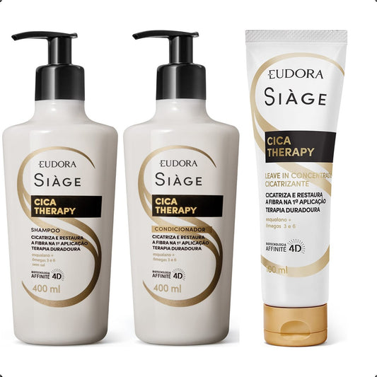 COMBO SIAGE CICA THERAPY SHAMP 400+ CONDIC 400+ LEAVE-IN 100