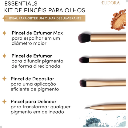 KIT DE PINCÉIS PARA OLHOS ESSENTIALS