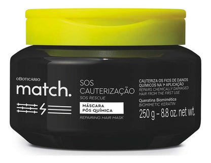 MÁSCARA CAPILAR PÓS-QUÍMICA MATCH SOS CAUTERIZAÇÃO 250ML