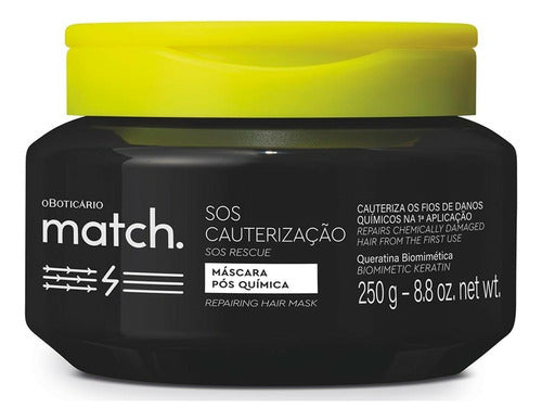 MÁSCARA CAPILAR PÓS-QUÍMICA MATCH SOS CAUTERIZAÇÃO 250ML