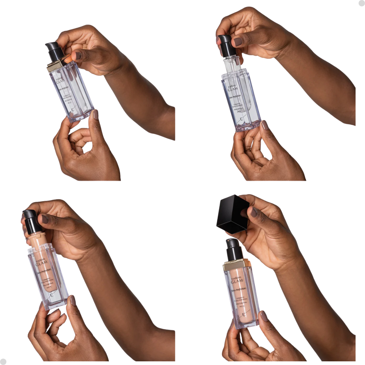 REFIL BASE LÍQUIDA GLAM SKIN PERFECTION + ESPONJA NINNA