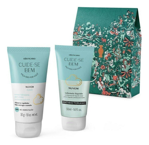 KIT PRESENTE NATAL CUIDE-SE BEM NUVEM (2 ITENS)