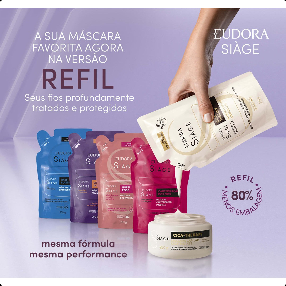 COMBO CICA THERAPY: MÁSCARA CAPILAR 250G + REFIL MÁSCARA 250G