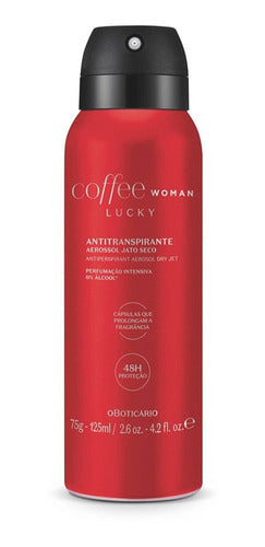 ANTITRANSPIRANTE AEROSSOL JATO SECO COFFEE WOMAN LUCKY 75G