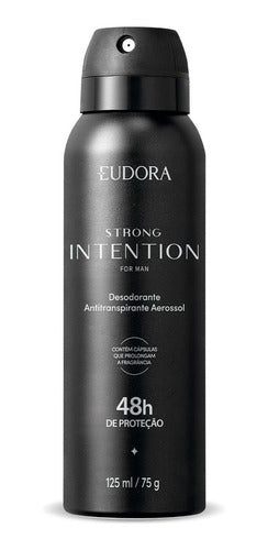 EUDORA DESODORANTE ANTITRANSPIRANTE AEROSOL STRONG INTENTION 125ML