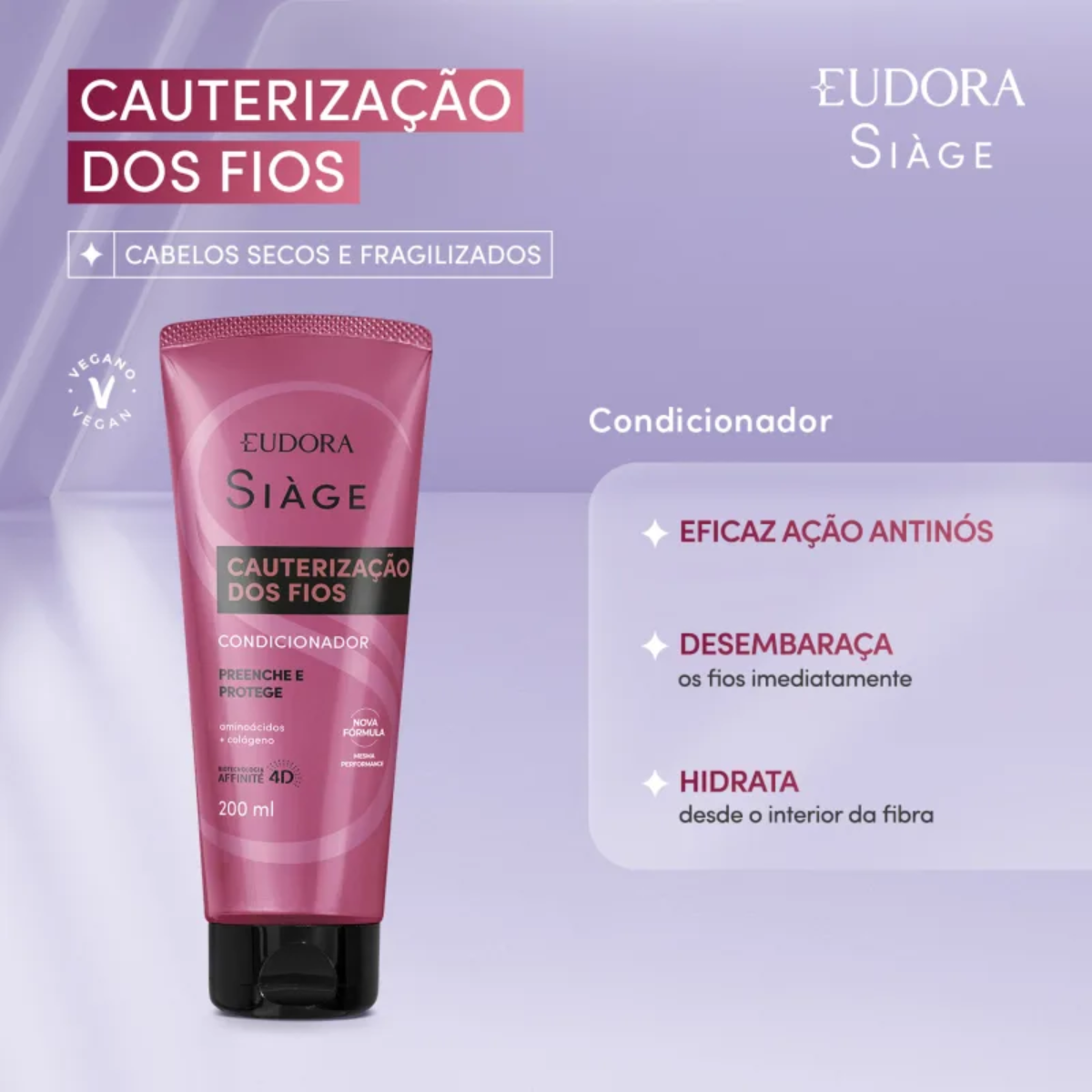 CONDICIONADOR SIÀGE CAUTERIZAÇÃO DOS FIOS 200ML