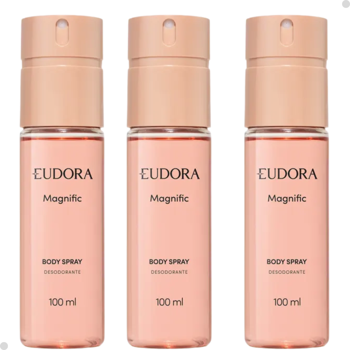 KIT 3 BODY SPRAY DESODORANTE MAGNIFIC 100ML
