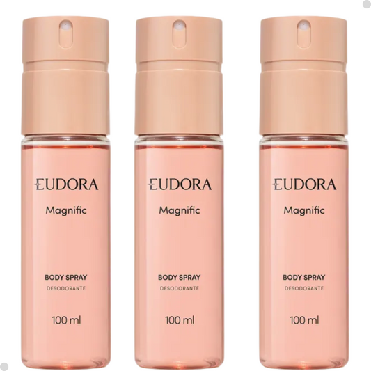 KIT 3 BODY SPRAY DESODORANTE MAGNIFIC 100ML