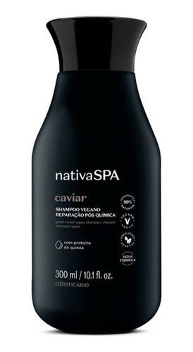 SHAMPOO VEGANO REPARAÇÃO PÓS-QUÍMICA NATIVA SPA CAVIAR 300ML