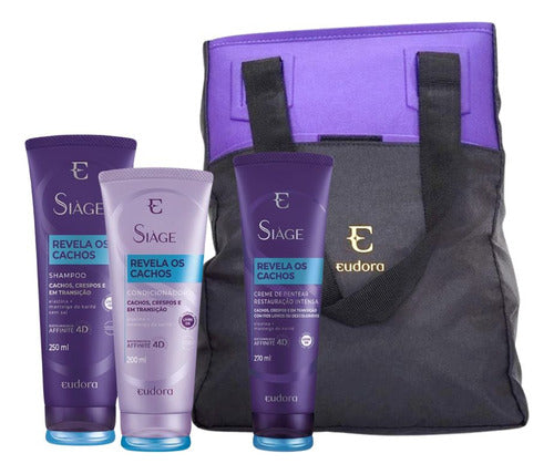Kit Revela Os Cachos Shamp + Cond + Creme 270ml + BOLSA