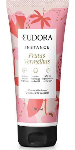 EUDORA CREME HIDRATANTE DESODORANTE CORPORAL INSTANCE FRUTAS VERMELHAS 180ML