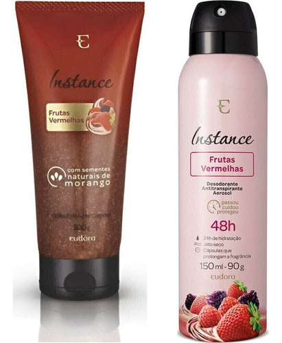 kIT EUDORA DESODORANTE + GELEIA ESFOLIANTE FRUT VERM 200G