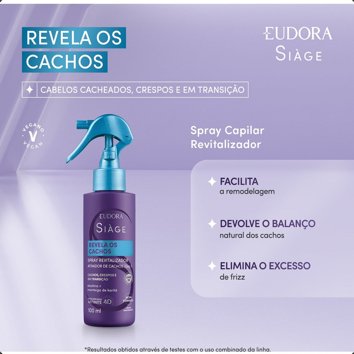 KIT SIÀGE REVELA OS CACHOS MASCARA + SPRAY CAPILAR
