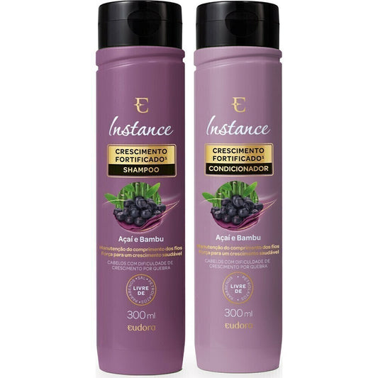 COMBO INSTANCE AÇAÍ E BAMBU: SHAMPOO 300ML + CONDICIONADOR 300ML