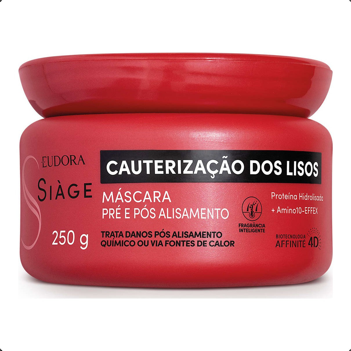 COMBO SIÀGE CAUTERIZAÇÃO DOS LISOS: MÁSCARA CAPILAR 250G + LEAVE IN 100ML