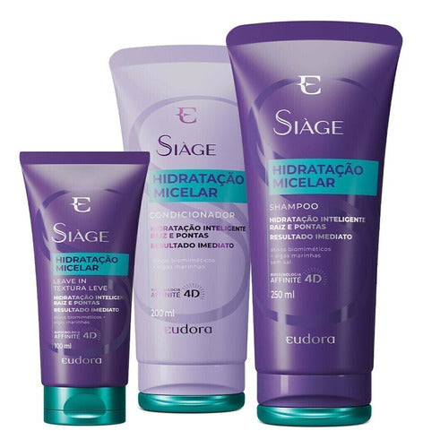 HIDRATAÇÃO MICELAR SHAMPOO + CONDICIONADOR + LEAVE-IN