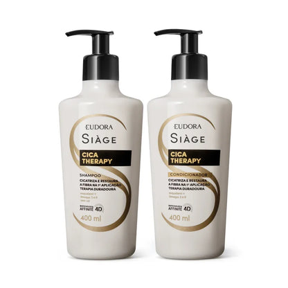 Eudora Combo Siàge Cica-Therapy: Shampoo 400ml + Condicionador 400ml