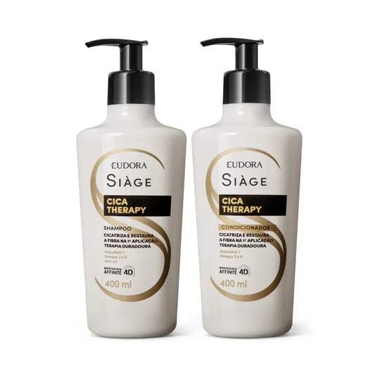 Eudora Combo Siàge Cica-Therapy: Shampoo 400ml + Condicionador 400ml