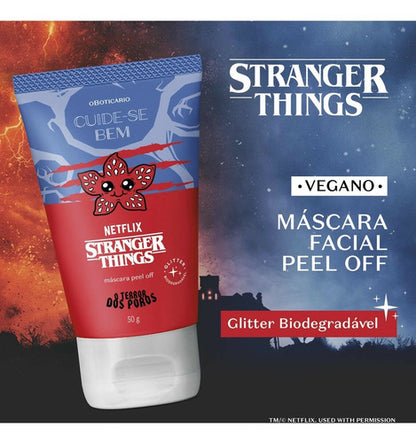 BOTICÁRIO MÁSCARA FACIAL PEEL OFF O TERROR DOS POROS CUIDE-SE BEM STRANGER THINGS 50G