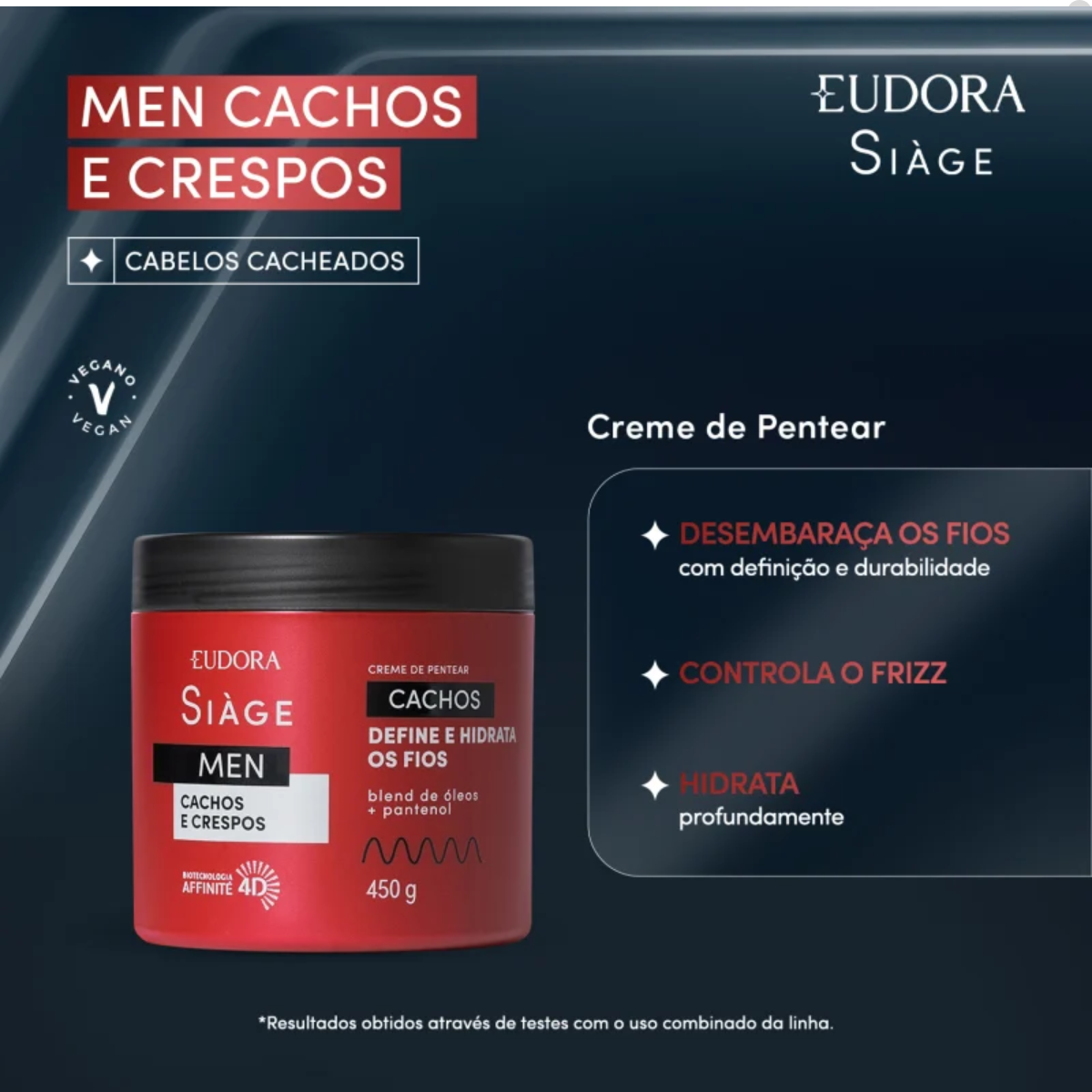 CREME PARA PENTEAR SIÀGE MEN CACHEADOS 450G