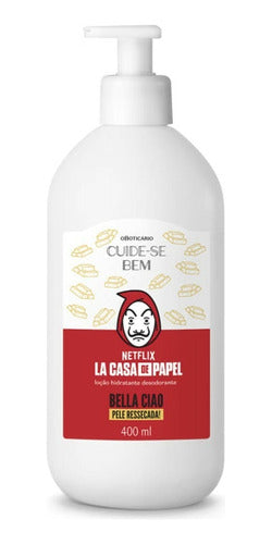 LOÇÃO HIDRATANTE DESODORANTE CUIDE-SE BEM LA CASA DE PAPEL BELLA CIAO PELE RESSECADA 400ML
