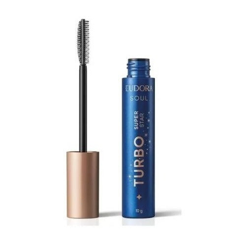 MÁSCARA DE CÍLIOS PRETA EUDORA SOUL TURBO SUPER STAR 10G