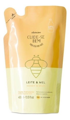 REFIL LOÇÃO HIDRATANTE DESODORANTE CORPORAL CUIDE-SE BEM LEITE E MEL 400ML