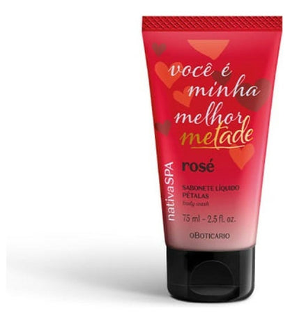 KIT NATIVA SPA ROSE: LOÇÃO, CREME P/ MÃOS, SABONETE LIQ CORPORAL
