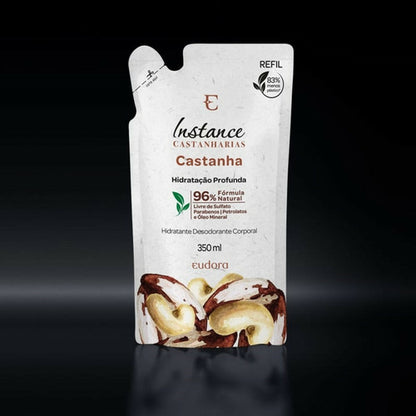 REFIL INSTANCE LOÇÃO HIDRATANTE DESODORANTE CORPORAL INSTANCE CASTANHA 350ML