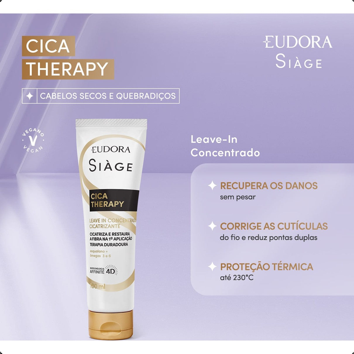 COMBO SIÀGE CICA THERAPY: MÁSCARA CAPILAR 250G + LEAVE-IN 100ML