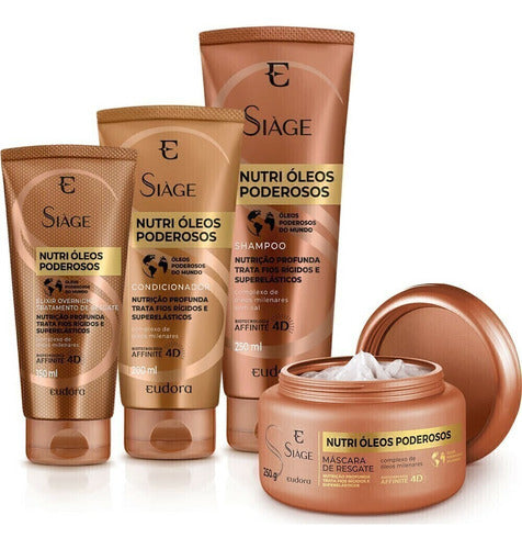 KIT SIÀGE NUTRI ÓLEOS PODEROSOS SHAMP + COND + MASC + ELIXIR
