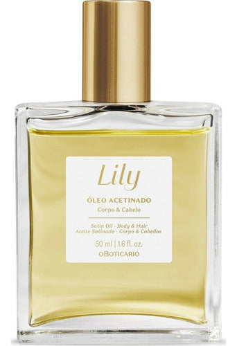 BOTICÁRIO ÓLEO ACETINADO MULTIFUNCIONAL CORPO E CABELO LILY 50ML