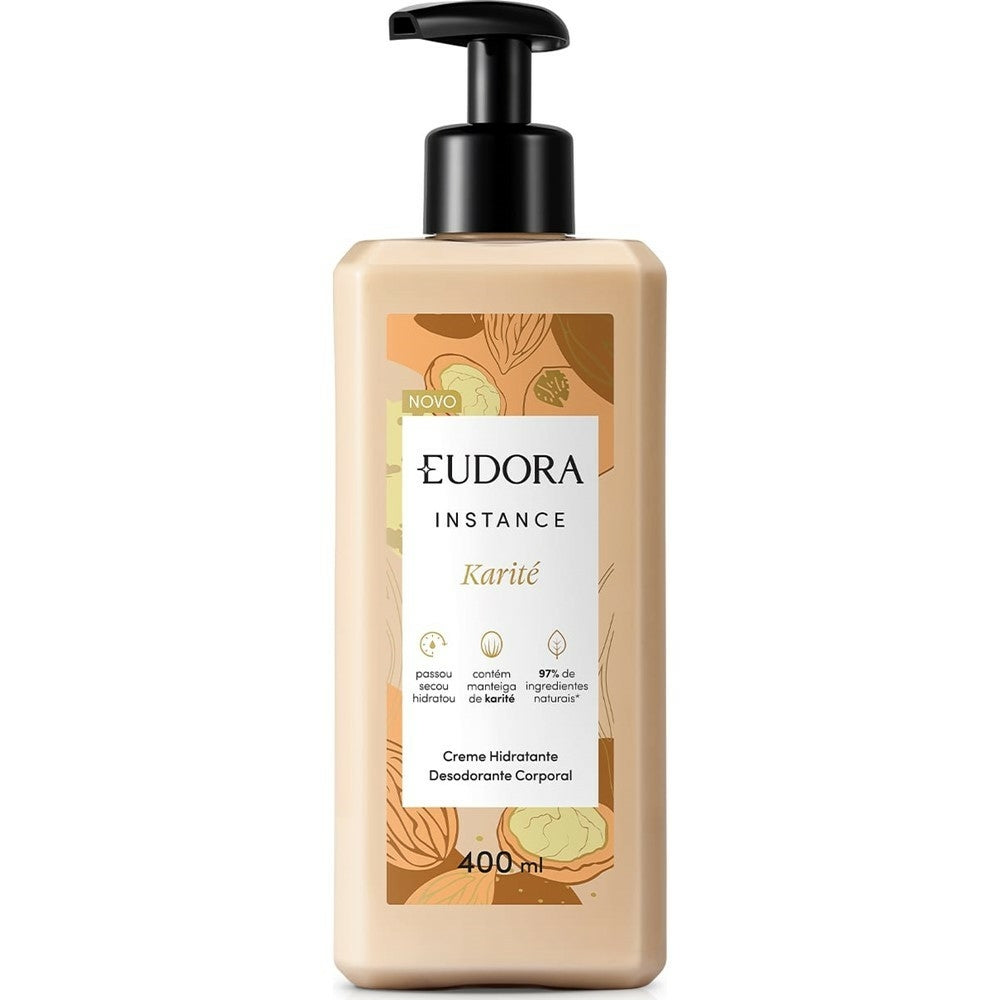EUDORA CREME HIDRATANTE DESODORANTE CORPORAL INSTANCE KARITÉ 400ML