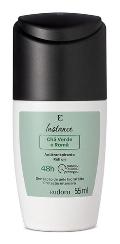 EUDORA ANTITRANSPIRANTE ROLL ON INSTANCE CHÁ VERDE E ROMÃ 55ML