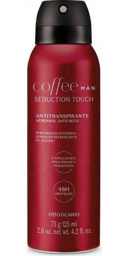 DESODORANTE ANTITRANSPIRANTE AEROSSOL COFFEE MAN SEDUCTION TOUCH 125ML
