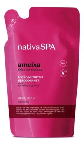 Kit Nativa SPA Ameixa: Loção hidratante 400ml + Refil 400ml