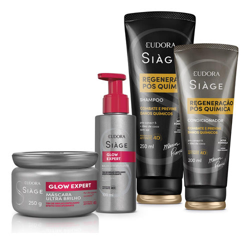 Combo Siàge Glow Expert + Pós Química (4 itens)
