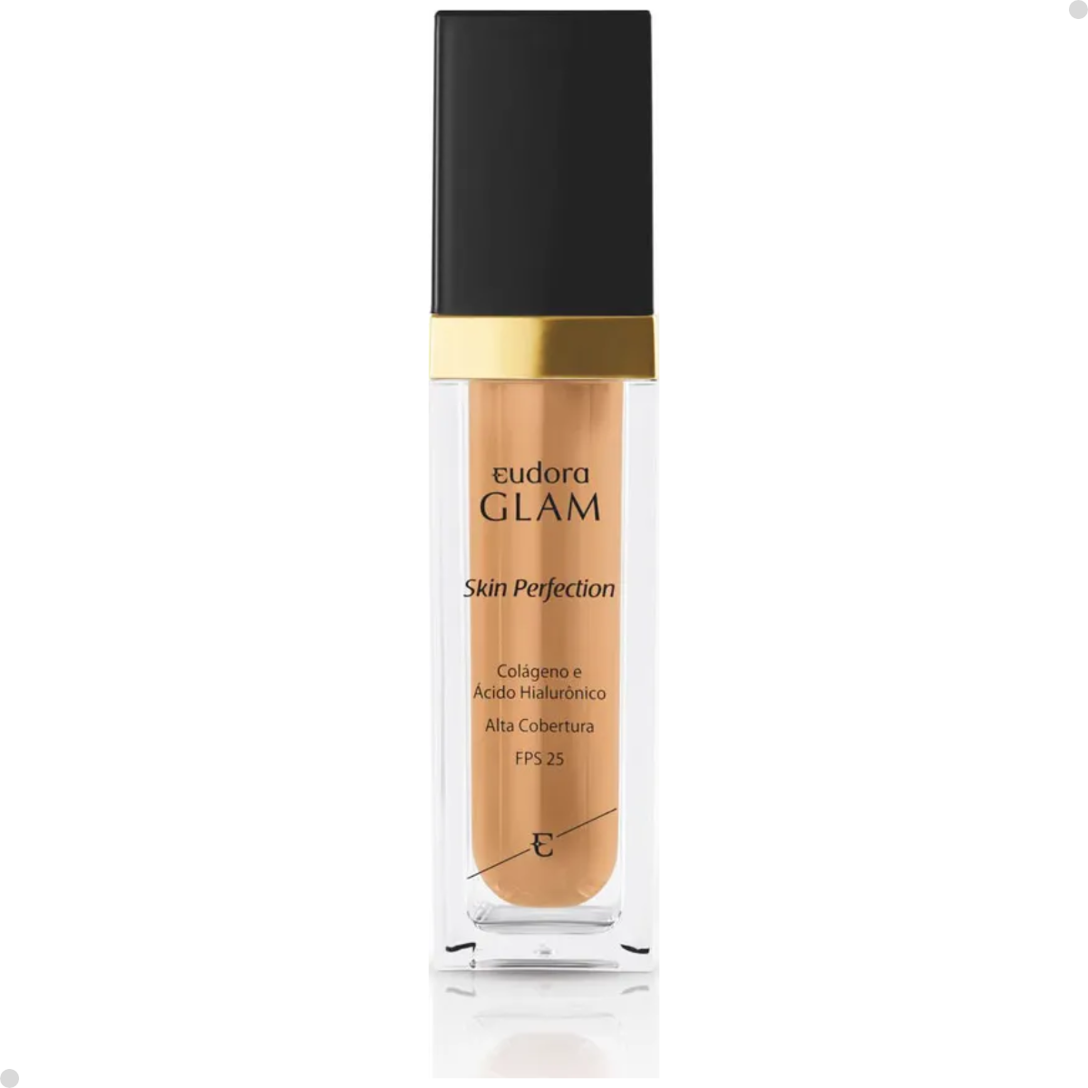 BASE LÍQUIDA GLAM SKIN PERFECTION COR 35 + ESPONJA NINNA
